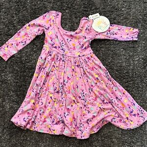 Little Sleepies Pink and Purple Kids Dress 2T